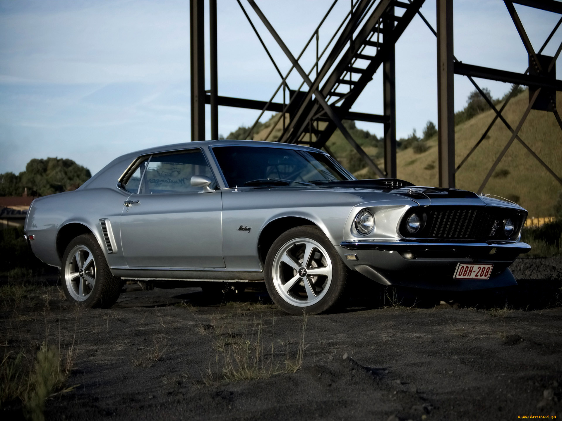 1969, ford, mustang, hardtop, 